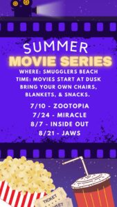 Free  Outdoor Movies at Smuggler's Beach Yarmouth MA 2024