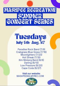 Free Tuesday   Night Summer Concerts 2024  in Mashpee  MA