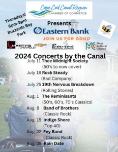 Cape Cod Canal Concerts in the Park 2024  in Buzzards Bay MA